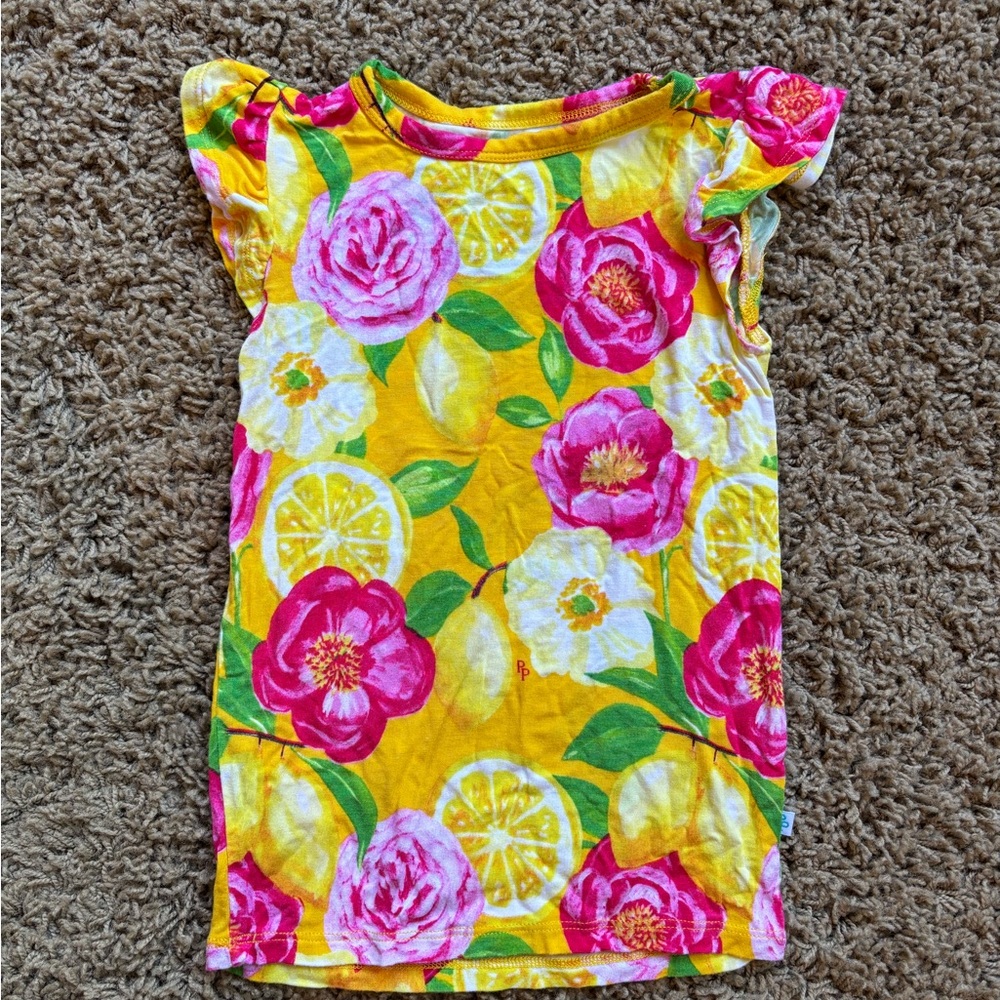Posh Peanut Yellow and Pink Floral Tee
